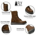 thumbnail image 2 of Fly London Womens Tan RAMI043 Casual Leather Lace-up Ankle Dress Boots, 2 of 5