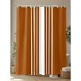 thumbnail image 4 of Fsddascl Burnt Orange White Stripe Shower Curtain Set - 48" x 72" Washable Bathtub Curtain with 12 Hooks, Modern Rustic Vertical Striped Waterproof Fabric Stall Shower Curtains for Bathroom/Bathtub, 4 of 6