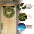 thumbnail image 5 of National Tree Company Pre-Lit Artificial Christmas Wreath, Green, North Valley Spruce, White Lights, Christmas Collection, 24 Inches, 5 of 5