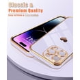 thumbnail image 2 of for iPhone 14 Pro Case for Women Girls 6.1 Inch, Cute Gold Heart Slim Soft TPU Silicone [Shockproof Bumper] Protective [Scratch Resistant] Girly Phone Case for iPhone 14 Pro-Light Purple, 2 of 12