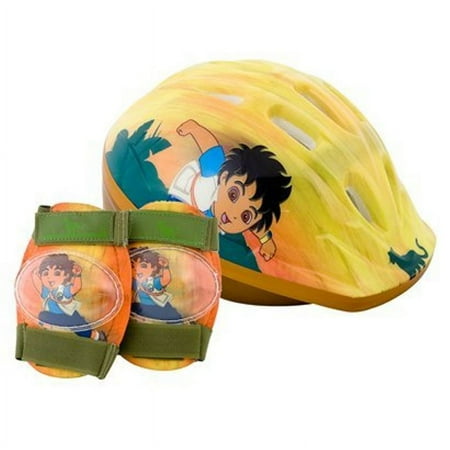 Diego Hardshell Bicycle Helmet and Protective Pad Value Pack - NEW