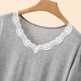 thumbnail image 5 of Thousandth Women's Fashionable Summer Loungewear Casual Comfortable Sleepwear Lace Short Sleeved T-Shirt with Elastic Waist and Lace Shorts Loose Home Clothes Pajamas Set, 5 of 9