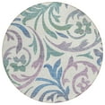thumbnail image 2 of Addison Rugs Chantille Indoor/Outdoor Transitional Swirls White Washable Round Rug, 8' x 8', 2 of 6