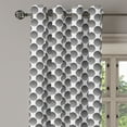 thumbnail image 2 of Ambesonne Geometric Grommet Curtain, Ripple Circles, 50" x 120", Black White, 2 of 6