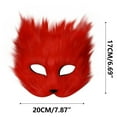 thumbnail image 3 of JoyMoreHome Halloween Fox Mask for Masquerade Parties, Cosplay Costume Half Face Animal Furry Mask Party, 3 of 4