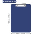 thumbnail image 2 of Minzimin 8.5 x 11 Plastic Clipboards Set of 1/2, Low Profile Metal Clip, Translucent Board, 12.5 x 9 in Letter Size, Office Supply, Back to School, 2 of 7
