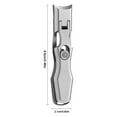 thumbnail image 2 of Peggybyg Large Nail Clippers with Catcher File Anti Splash Fingernail Clippers (Silver), 2 of 6