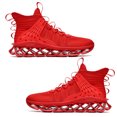 thumbnail image 1 of Zapatos para correr rojos para hombre, tenis deportivos antideslizantes, zapatillas tipo cuchilla para caminar, Hip Hop, 1 of 7