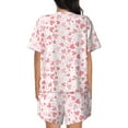 thumbnail image 6 of Fuzoiu Cute Hand Drawn Hearts Print Women's Short-Sleeved Pajama Set,Lounge Sleepwear Set,Womens Pajama Sets 2 Piece,Button-Up Top and Shorts with Pockets-Large, 6 of 7