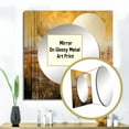 thumbnail image 3 of Designart "Gilded Sundown Rural Scene II" Meadow Square Mirror For Wall Decor - Large Gold Square Printed Wall Mirror Art - Square Traditional Mirror - Wall Mounted Square Large Mirror, 3 of 5