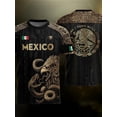 thumbnail image 6 of 2026 Mexico Soccer Jersey, Men’s V-Neck Short Sleeve Sports Fans Shirt for Game Day, Training, Travel, and Casual Wear Black Size:S, 6 of 11