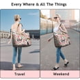 thumbnail image 5 of Chihuahua and Flower Florals Travel Tote Bags for Women Carry On,Large Weekender Bags for Women Travel,Multi Functional Duffle Bag for Work,Shopping,Sports, 5 of 5