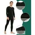 thumbnail image 4 of INNERSY Mens Thermal Underwear Sets Long Johns Soft Warm Long Underwear(S,Black), 4 of 6