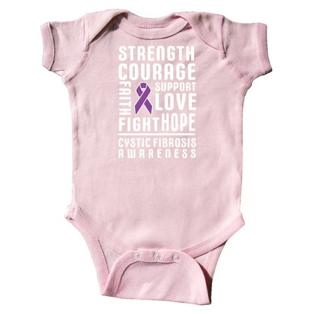 

Inktastic Cystic Fibrosis Awareness Strength Courage Support Gift Baby Boy or Baby Girl Bodysuit