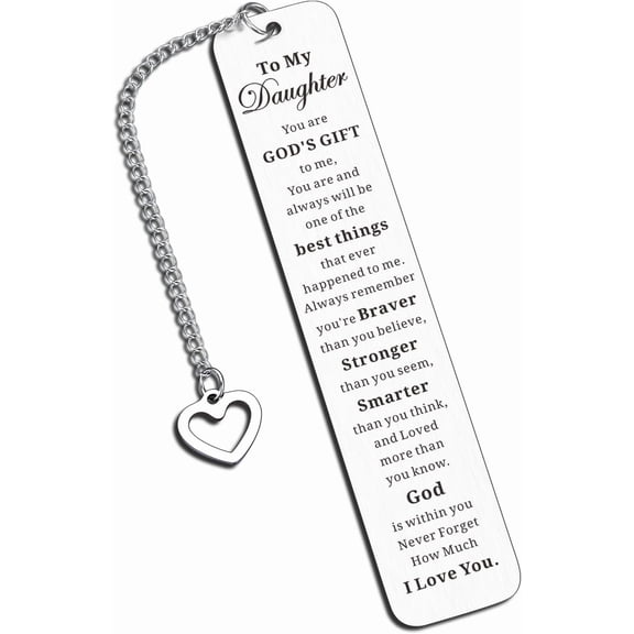 Gifts for Daughters Adult, Christmas 2026Daughter Bookmark from Mom, Inspirational Bookmarks for College, Graduation Christmas Gifts for Daughter, Stocking Stuffers for Teen Kids