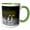 Green/White, variant on 3drose, Clarks Grebe Pair, Courtship Display, 11oz Magic Transforming Mug