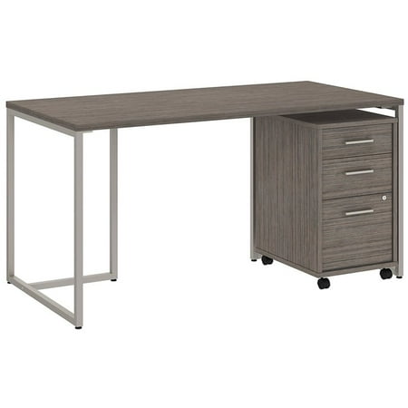Bbf Method By Kathy Ireland 60 Table Desk With File Cabinet In