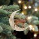 thumbnail image 3 of Gibobby Animales sentados en la luna Adornos para árbol de Navidad Colgante de acrílico con doble impresión para decoraciones para árboles de Navidad Adorno(C), 3 of 4