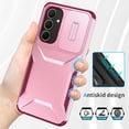 thumbnail image 4 of Rugged Case for Samsung Galaxy A35 5G with Slide Camera Cover & Drop Protection Pink, 4 of 5