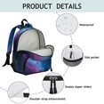 thumbnail image 4 of Colorful Starry Sky and Universe Backpack for School, Cute School Bag with Adjustable Shoulder Straps and Padded Back, 13.8"x11.4"x6", 4 of 5