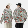 thumbnail image 4 of Fotbe Roses Zèbre Mixte 1 Veste de Protection Solaire UPF 50+ pour Hommes et Femmes avec Capuche et Poches Randonnée Performance Extérieure-TTG, 4 of 7