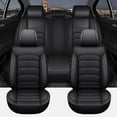 thumbnail image 2 of HuaGuan 5-Seat Set Seat Covers for Kia Sorento 2007-2021 - Breathable Leather Car Seat Covers Vehicle Seat Protector (5-Seat Set, Black), 2 of 6