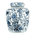 thumbnail image 5 of Creative Co-Op Decorative Bird Ceramic Ginger Jar with Lid, Blue and White, 5 of 5