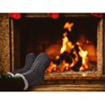 thumbnail image 5 of 2 Pairs Women's Warm Slipper Socks Christmas Fuzzy Socks Fleece-lined Non Slip Slipper Socks, 5 of 7