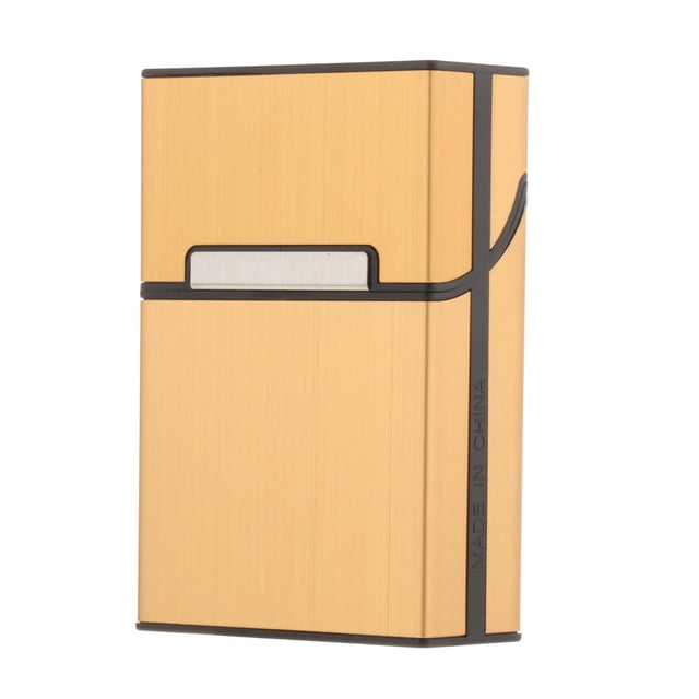 Accesorio de Soporte de Caja de Tamaño Regular Impermeable para 20 Estuches - De Oro dorado Sunnimix caja de cigarrillos