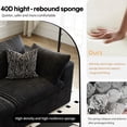 thumbnail image 5 of 157.5" 4-Seater Cloud Sofa,Modular Sectional Couch,Modern Deep Seat Upholstered Couches with Plush Corduroy Fabric for Living Room Furniture,Bedroom and Apartment,No Assembly Required,Black, 5 of 6