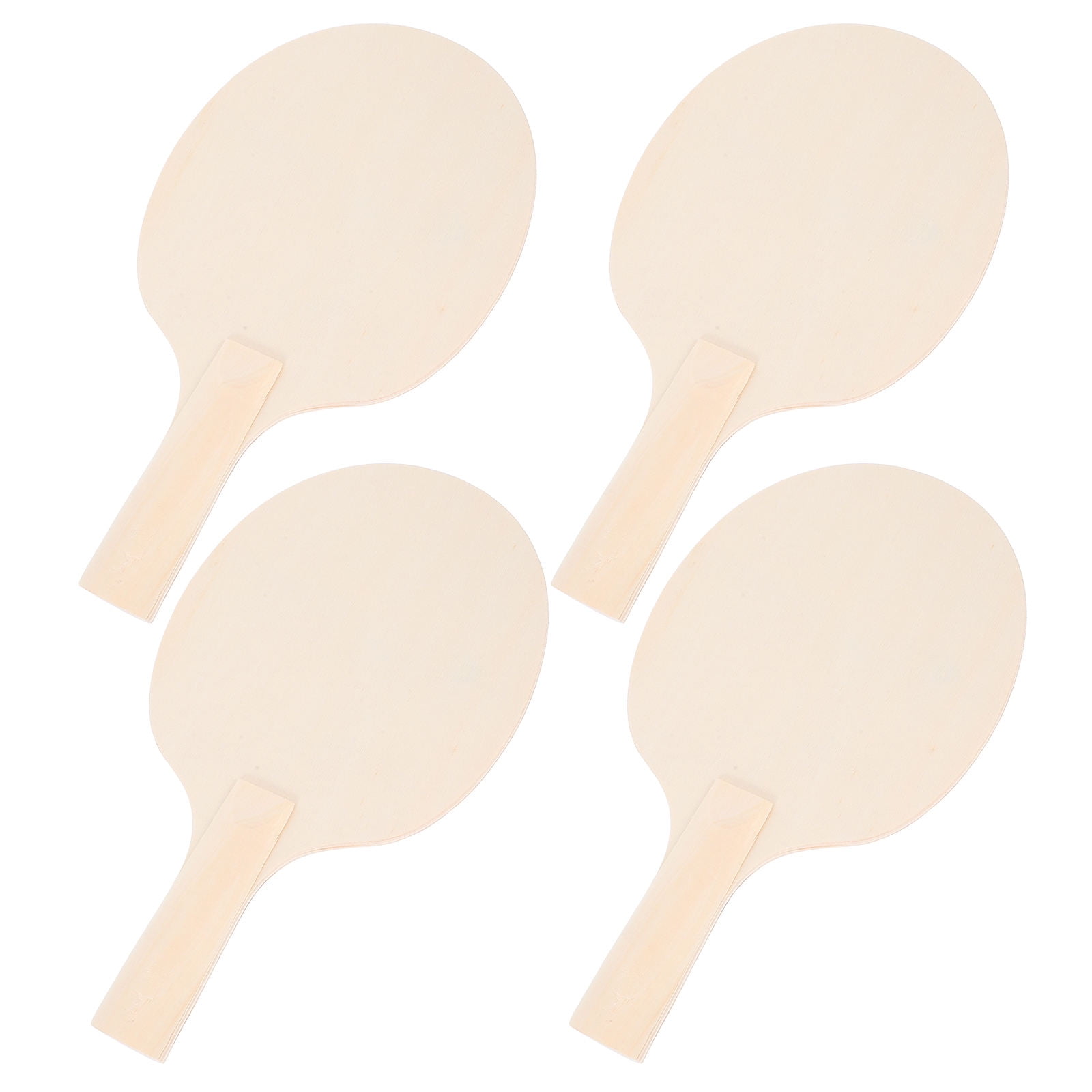 Worgeous Diy Table Tennis Paddle Blanks Yellow Hobbyists Training 4 Pair 10.0*5.9*0.8in