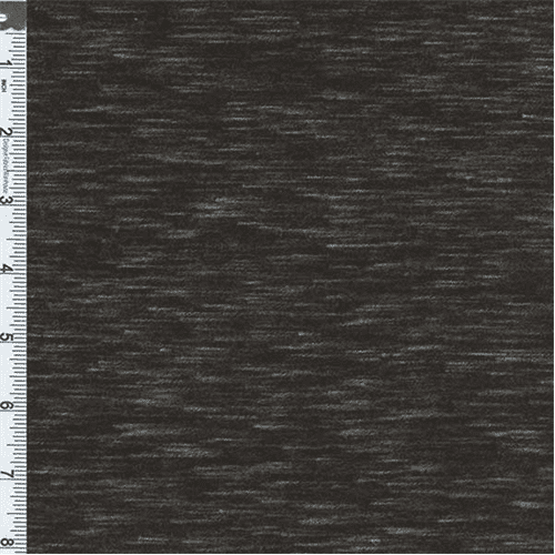Black Slub Jersey Knit, Fabric By the Yard