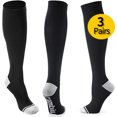 thumbnail image 1 of CAMBIVO Compression Socks Women & Men 3 Pairs, Compression Support Stockings, Flight Socks for Calf Support, Running,Travel, Crossfit, Cycling, 1 of 8