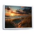 thumbnail image 2 of Designart "Golden Sands Beach Photo XXII" Nautical & Beach Floater Framed Wall Art Print, 2 of 7