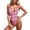 Hot Pink, variant on Women's S`exy Plunging V Neck Bathing Suit Open Back One Piece Swimsuits