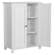 Bathroom Wall Cabinet with Double Doors Wall Mounted Medicine Cabinet Hanging Organizer White
