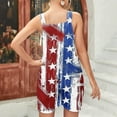 thumbnail image 5 of Linen Blend Summer Rompers Womens Loose Casual Shorts Tropical/4th of July American Flag Printed Sleeveless Jumpsuits (XXL, 4th July #14), 5 of 7