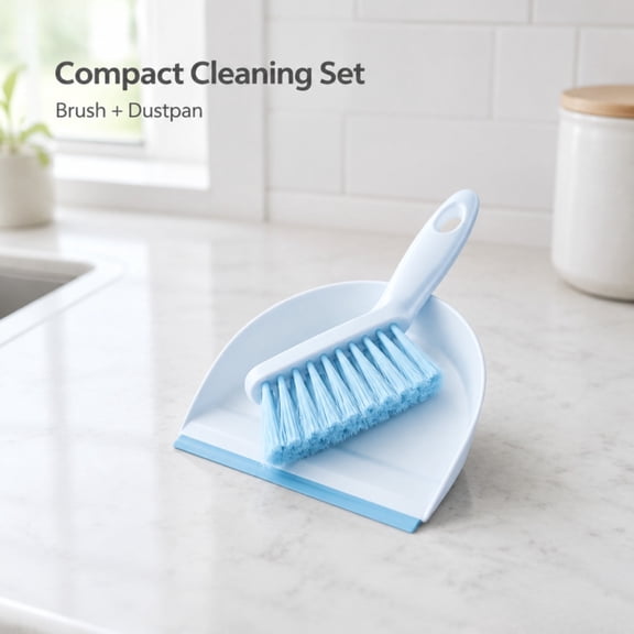 MMJ Desk Broom and Dustpan Set Mini Handheld Soft Bristle Cleaning Brush for Desktop 10.03x7.08in