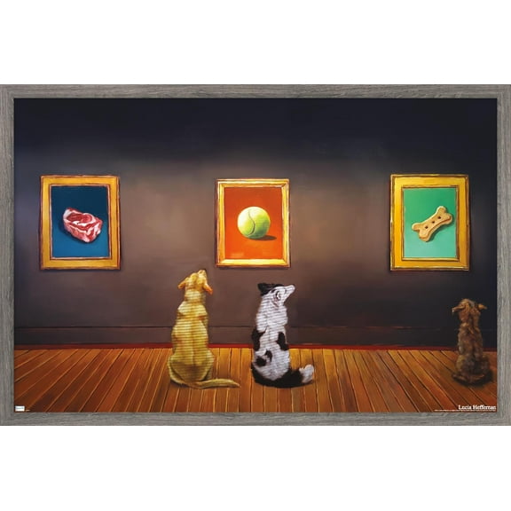 Lucia Heffernan Art - Dog Museum Wall Poster, 22.375" x 34" Framed