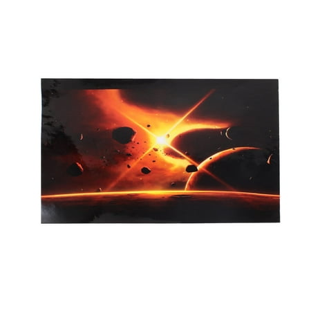 Unique Bargains Meteorites Print Sticker Protective Skin Decal Black Orange for 15.6