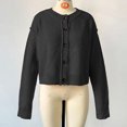 thumbnail image 7 of Womens Fall Fashion 2025 Cardigan Sweaters for Women Women Solid Color Botton Fall And Winter Long Sleeve Cardigan Fashion Coat Top, 7 of 7