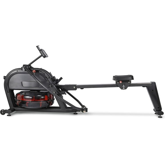 Rowing Machine Workout, Rowing Exercise Machine, 16 Levels Adjustable Dual Resistance, LCD Monitor, Dual Slide Rail, Magnetic Rowing Machine for Home Use, App Compatible, 350 LB Weight Capacity
