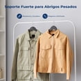 thumbnail image 4 of Ganchos de Madera Premium Serenelife, Ahorradores de Espacio, Resistentes, con Gancho Metálico Giratorio de 360°, para Abrigos, Pantalones y Vestidos, Negro, Pack 60, 4 of 7