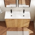 thumbnail image 3 of 48" Wood Bathroom Vanity Set with Double Sink Top, Faucet and Drain, Without Mirror, 3 of 10