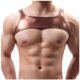 thumbnail image 2 of pstuiky Camisetas sin mangas para hombre, Camiseta de tirantes ajustada de cuello redondo de piel sintética de seda helada con estampado en caliente de color liso para hombre m, 2 of 6