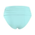 thumbnail image 4 of Women's Summer Solid Color Pleated Beach Swim Trunks - Double - Layered, Suitable for Beach, 4 of 5