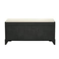 thumbnail image 6 of Topcobe Storage Chest Footrest Coffee Table Padded Seat, Removable Cushion Storage Bench with 3 Drawers & 3 Rattan Baskets for Entryway, Hallway, Living Room, Bedroom, Black, 6 of 8