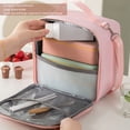 thumbnail image 4 of Bolso De La Lonchera Del Hombro, Bolso Aislado Rosa Del Almuerzo De La Capacidad Del Lage Para La Escuela, 4 of 7