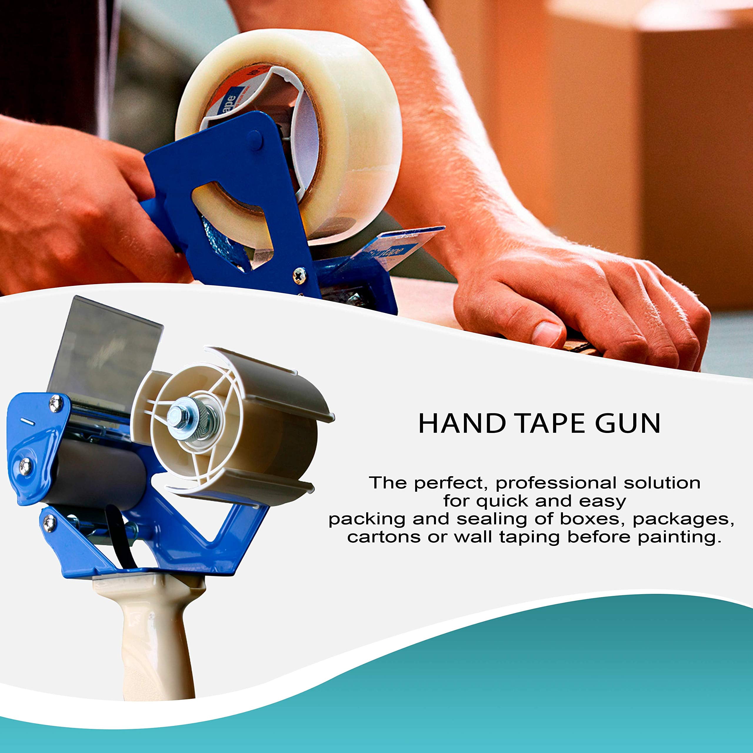 Industrial Packing Tape Dispenser, Heavy-Duty Side Loading, 3 in