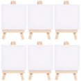thumbnail image 1 of 6 Sets of Mini Stretched Artist Canvas Art Board White Blank Art Boards Wooden Oil Paint Artwork painting Board(White), 1 of 4